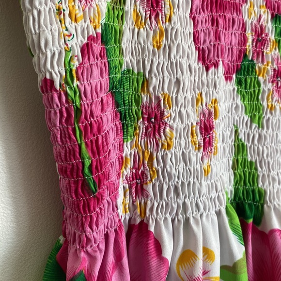 Rima floral midi sundress one size fits all. Vacation wear. - Picture 3 of 8